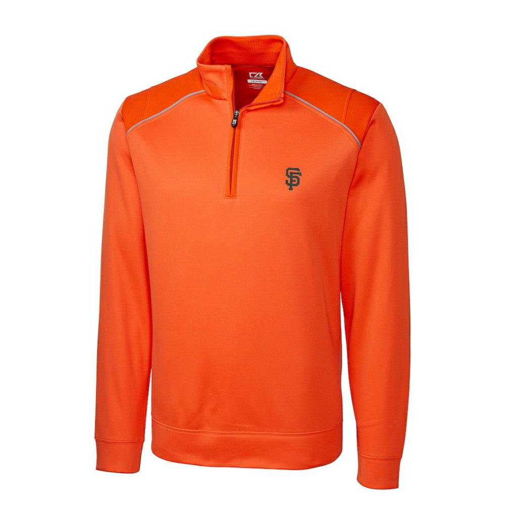 Orange San Francisco Giants Cutter & Buck Ridge WeatherTec Half-Zip Pullover Jacket