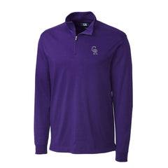 Purple Colorado Rockies Cutter & Buck Belfair Half-Zip Pullover Jacket