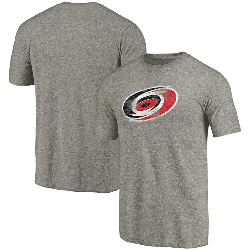 NHL Carolina Hurricanes Distressed Team Logo Tri-Blend T-Shirt