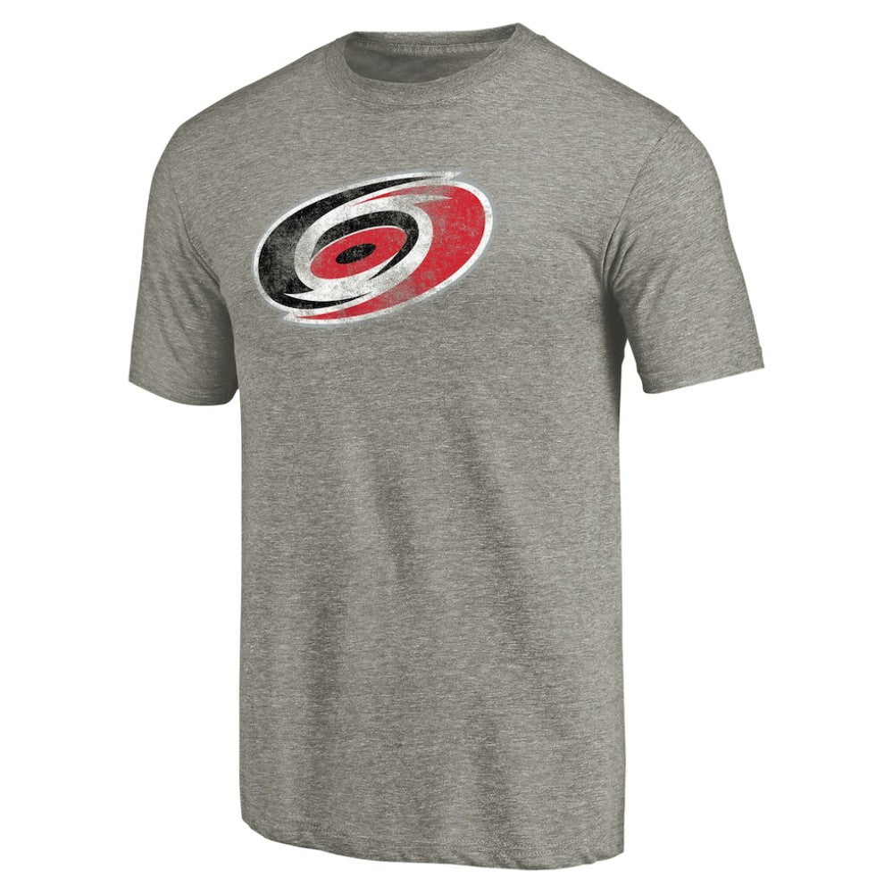 NHL Carolina Hurricanes Distressed Team Logo Tri-Blend T-Shirt