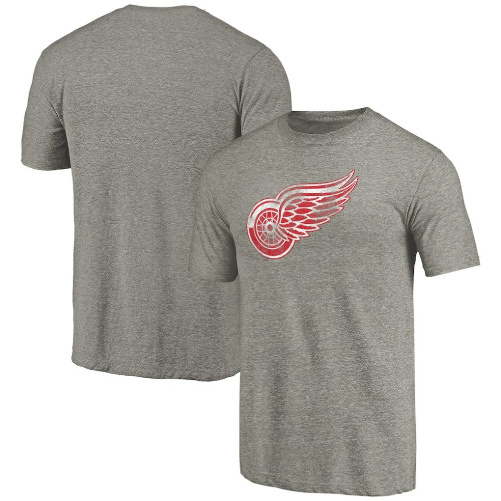 NHL Detroit Red Wings Distressed Team Logo 2 Tri-Blend T-Shirt