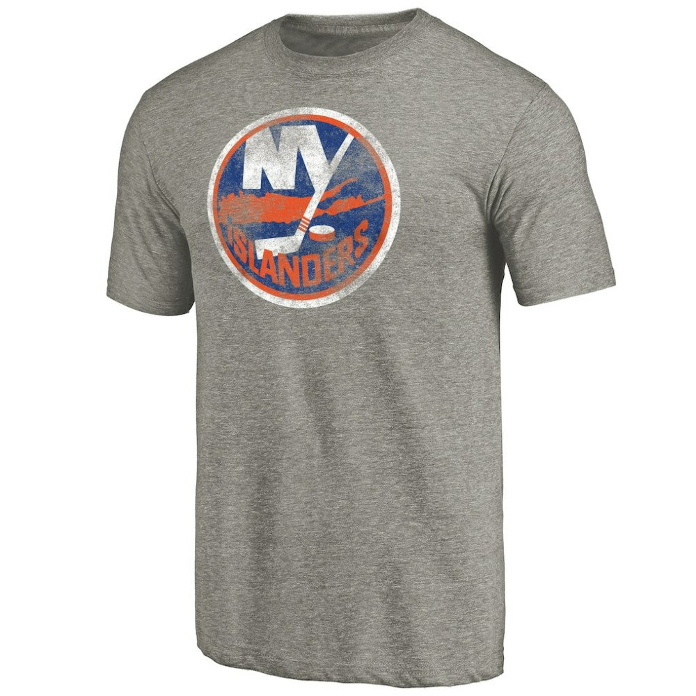 NHL New York Islanders Distressed Team Logo Tri-Blend T-Shirt