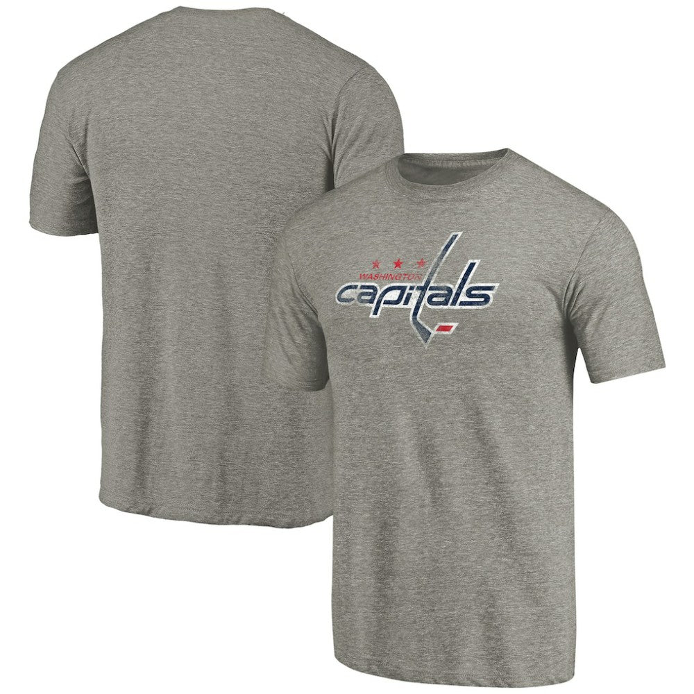 NHL Washington Capitals Distressed Team Logo Tri-Blend T-Shirt