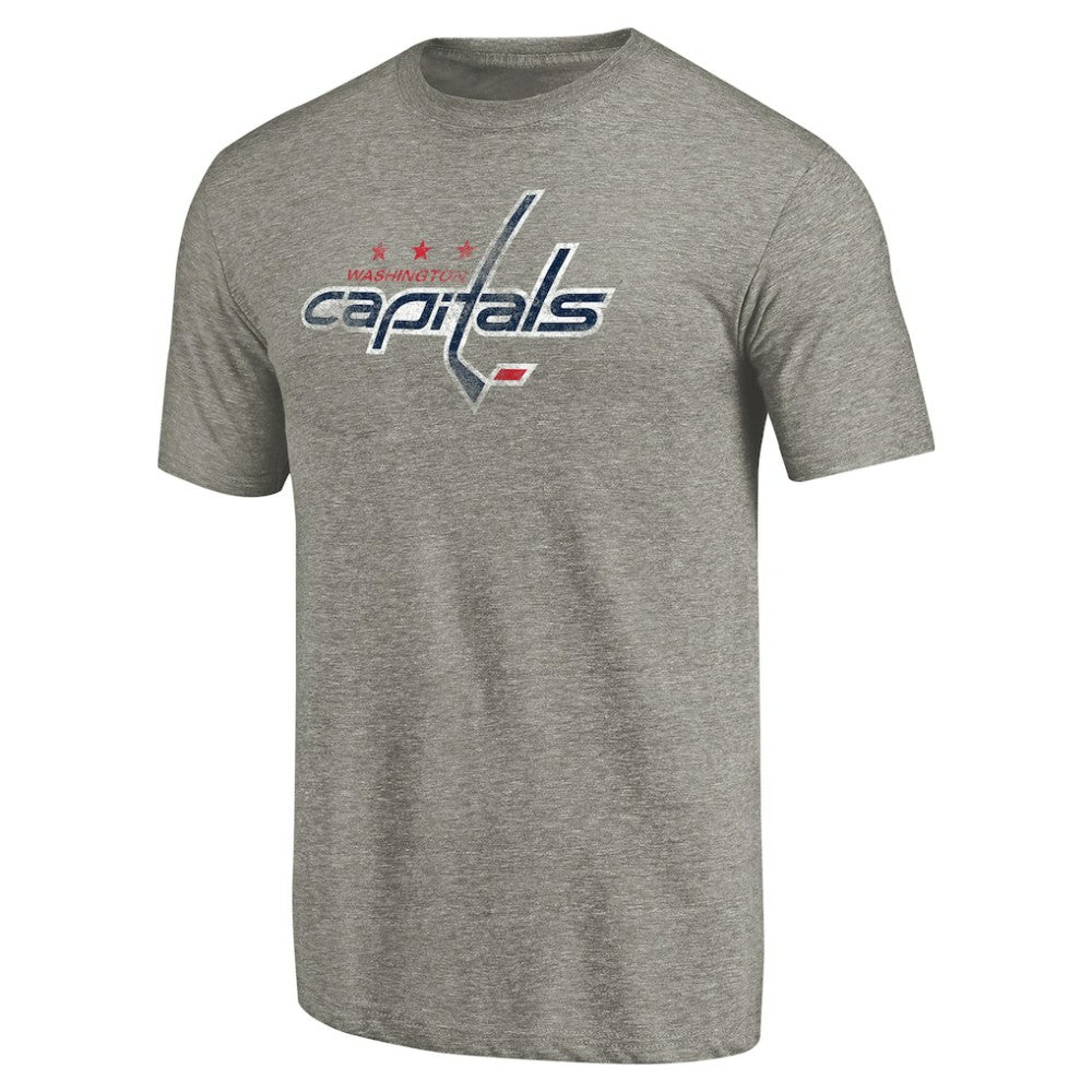 NHL Washington Capitals Distressed Team Logo Tri-Blend T-Shirt