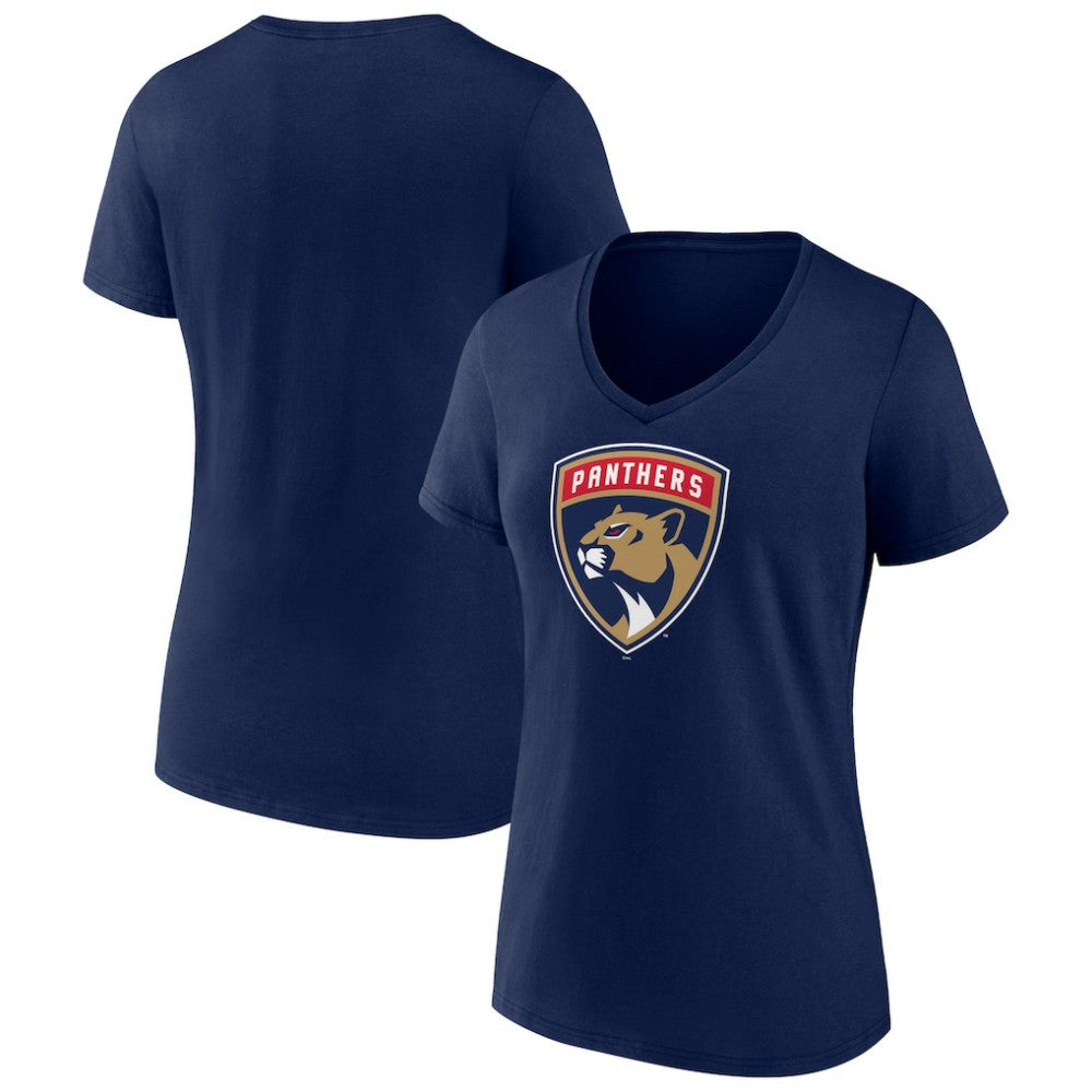 NHL Florida Panthers Women's Primary Logo V-Neck T-Shirt