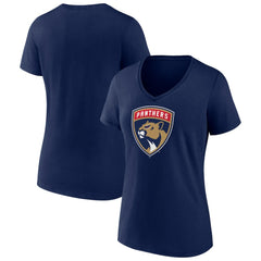 NHL Florida Panthers Women's Primary Logo V-Neck T-Shirt