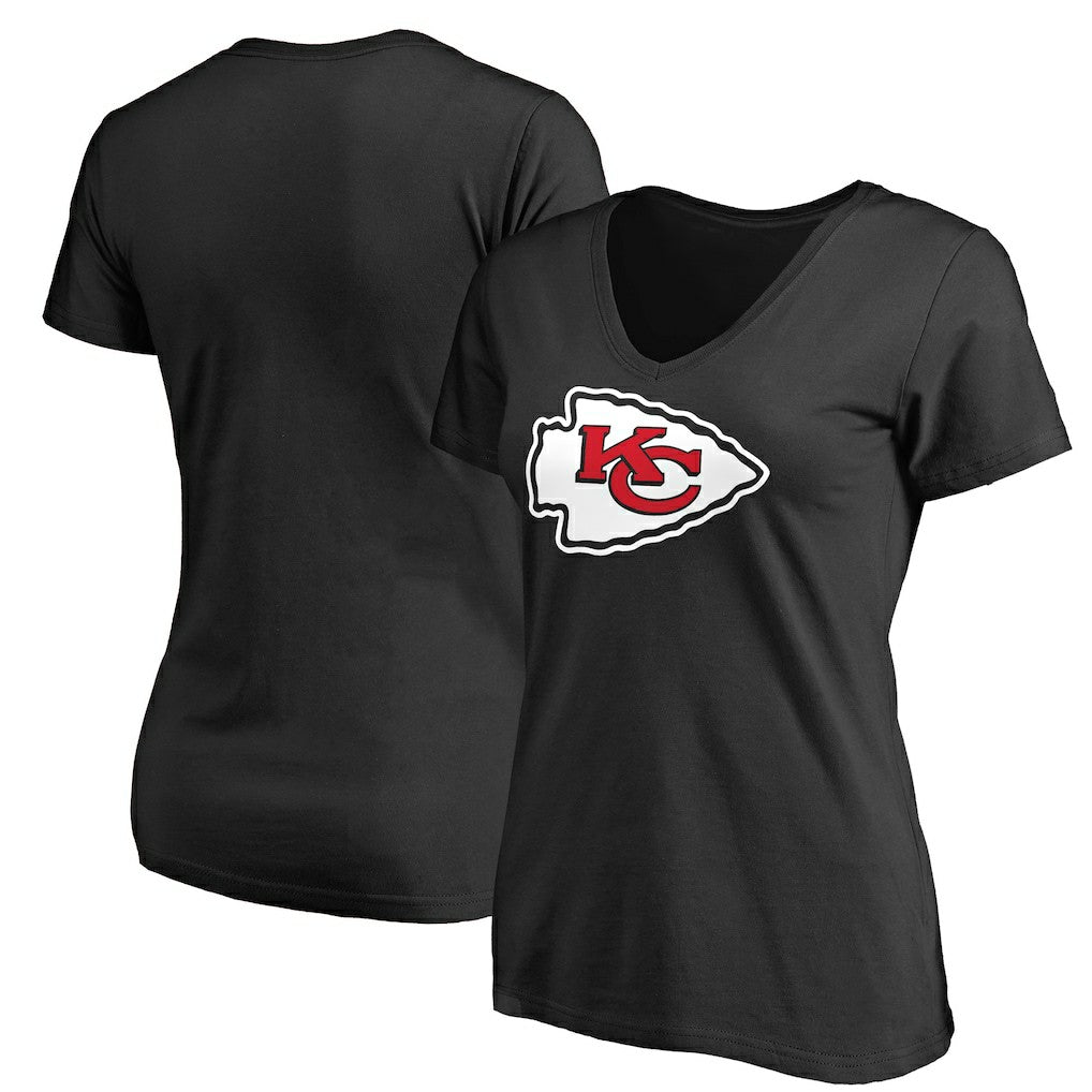Women's Primary Team Logo V-Neck T-Shirt - Kansas City Chiefs T-shirts