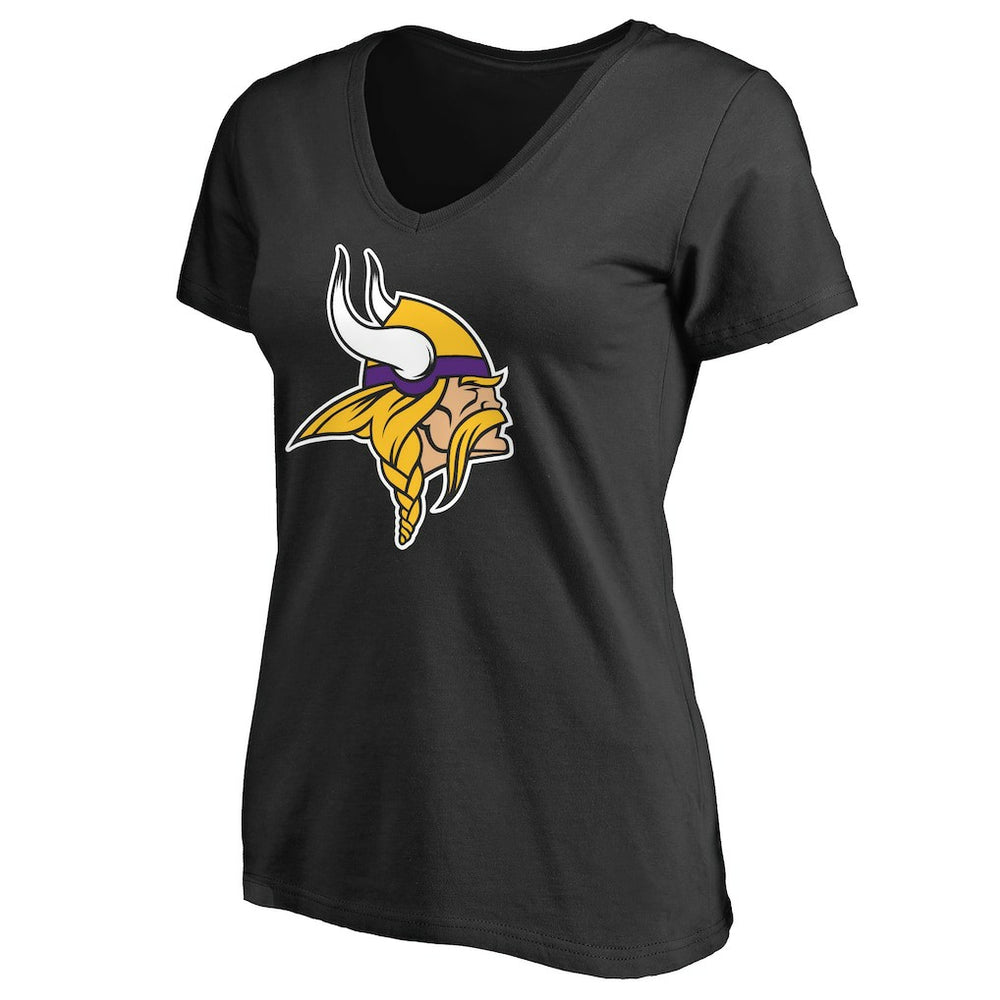 Women's Primary Team Logo V-Neck T-Shirt - Minnesota Vikings T-shirts