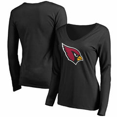 Women's Primary Team Logo V-Neck Long Sleeve T-Shirt - Arizona Cardinals T-shirts