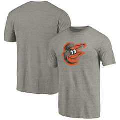 Ash Baltimore Orioles Distressed Team Tri-Blend T-Shirt