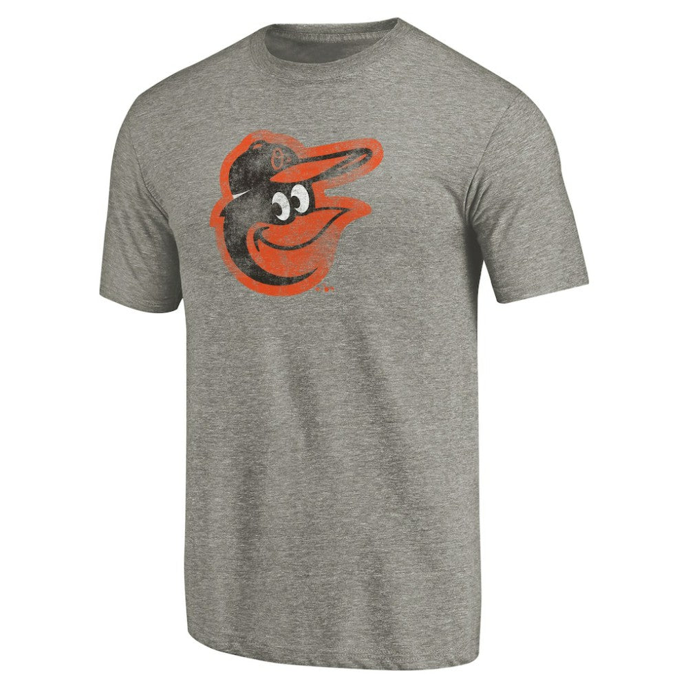 Ash Baltimore Orioles Distressed Team Tri-Blend T-Shirt