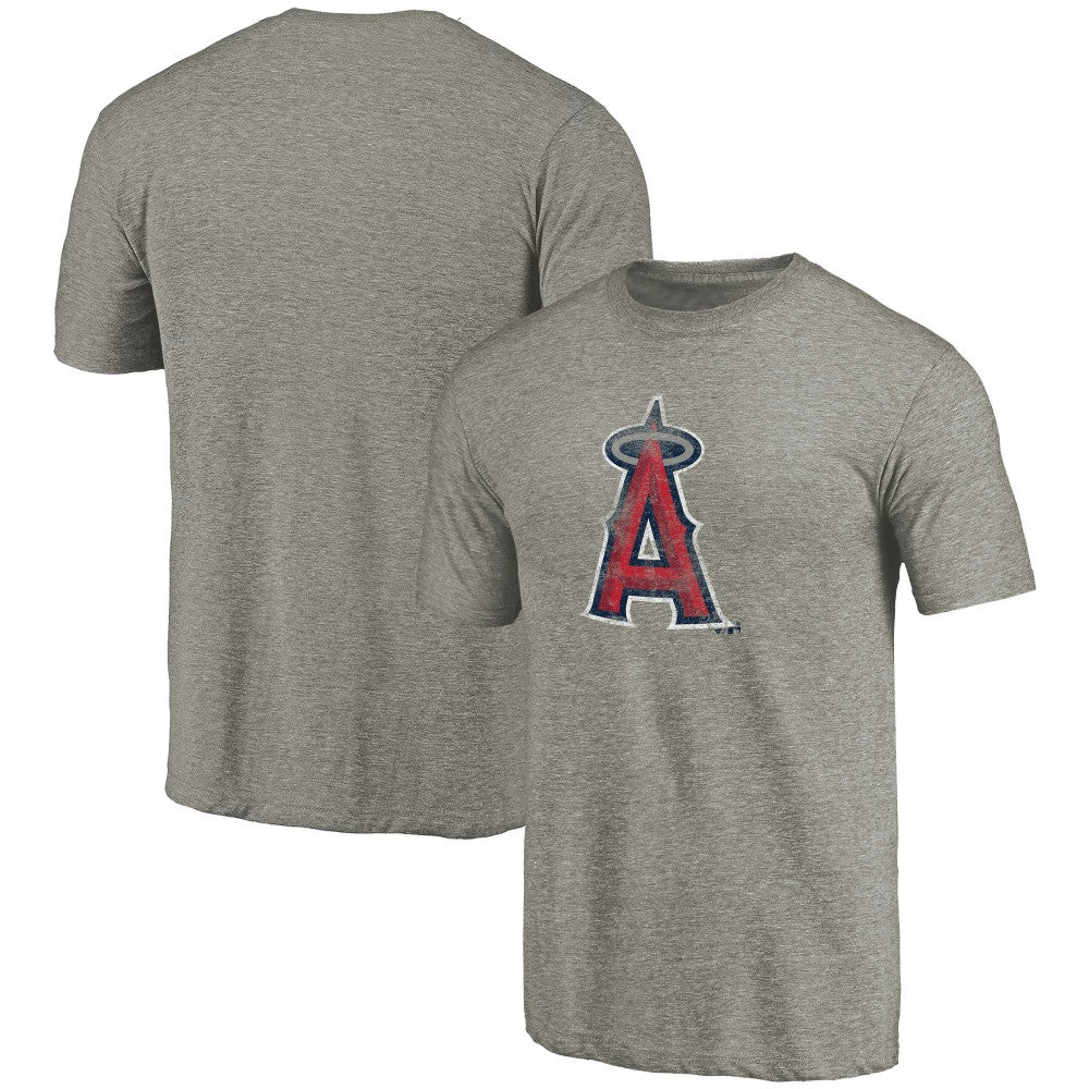 Ash Los Angeles Angels Distressed Team Tri-Blend T-Shirt