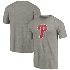 Ash Philadelphia Phillies Distressed Team Tri-Blend T-Shirt