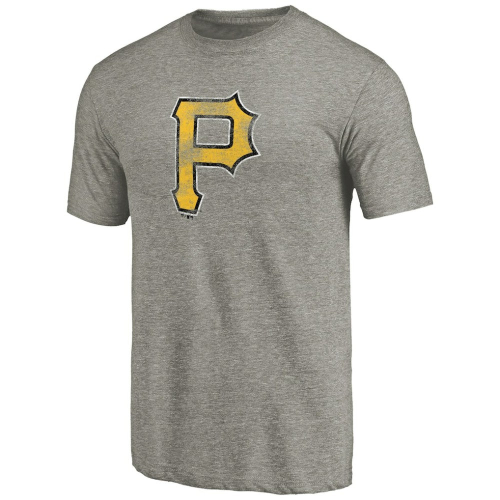 Ash Pittsburgh Pirates Distressed Team Tri-Blend T-Shirt