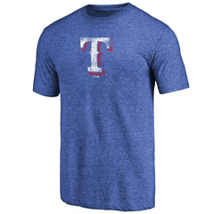 Royal Texas Rangers Distressed Team 2 Tri-Blend T-Shirt