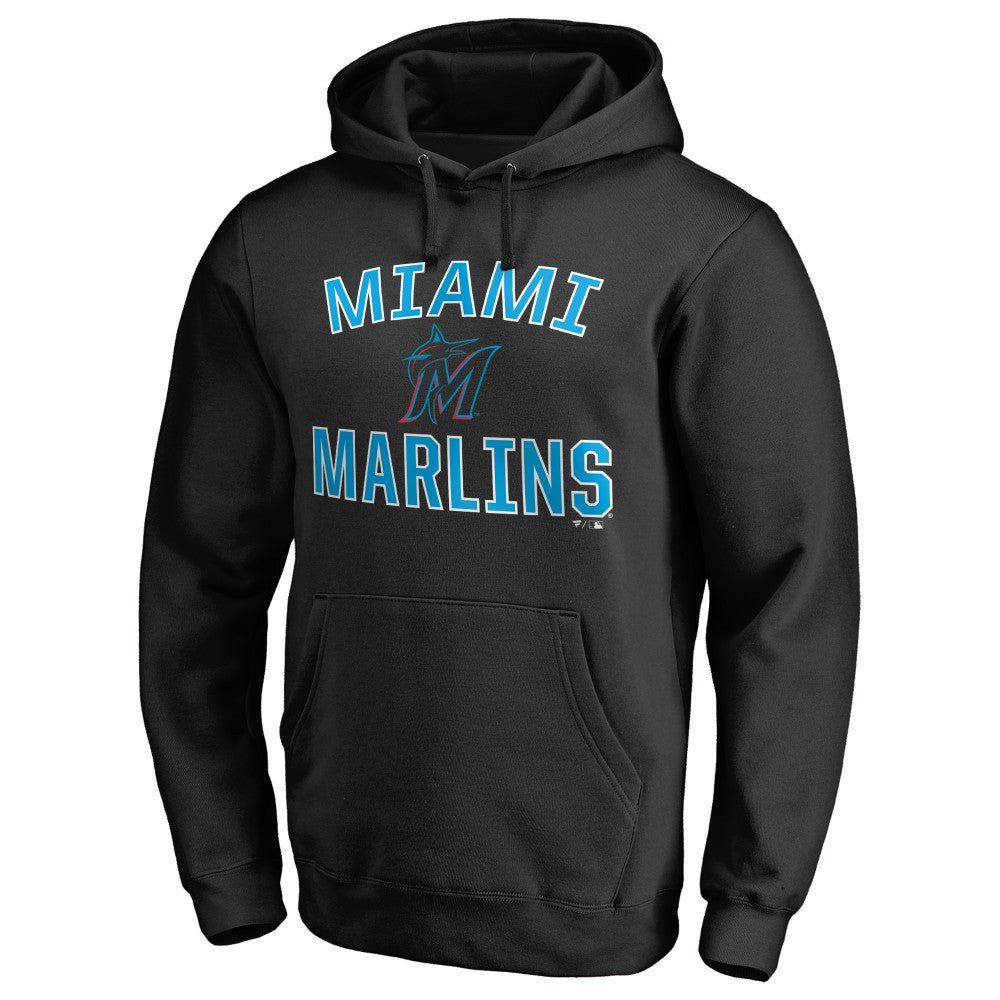 Black Miami Marlins Victory Arch Pullover Hoodie
