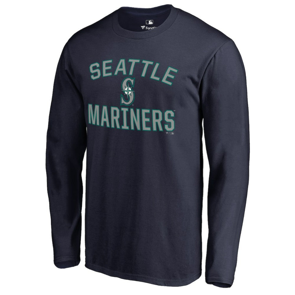 Navy Seattle Mariners Victory Arch Long Sleeve T-Shirt