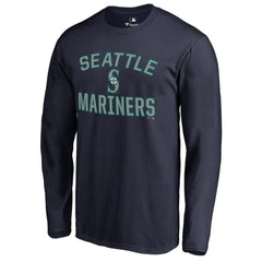 Navy Seattle Mariners Victory Arch Long Sleeve T-Shirt