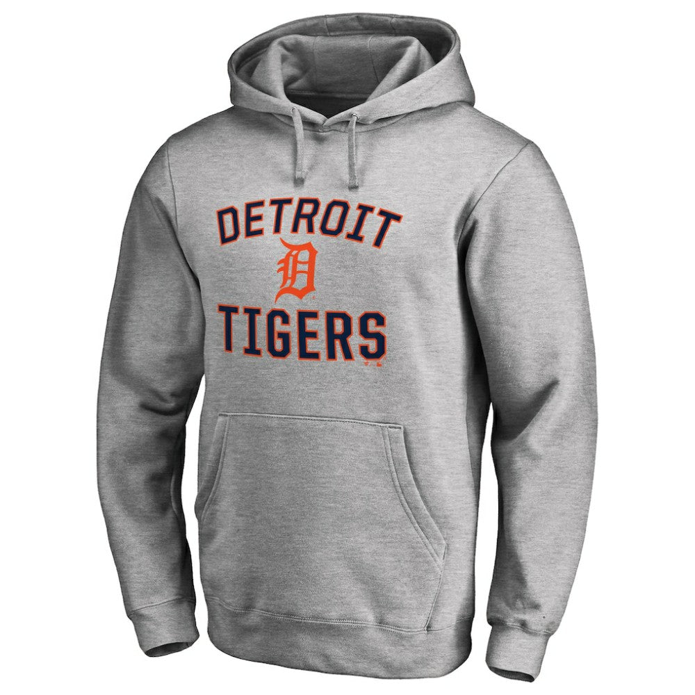Ash Detroit Tigers Victory Arch Pullover Hoodie