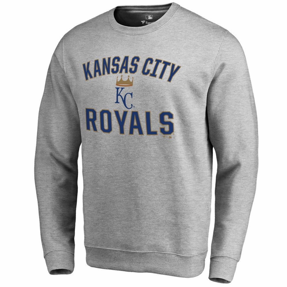 Ash Kansas City Royals Victory Arch Pullover Sweatshirt