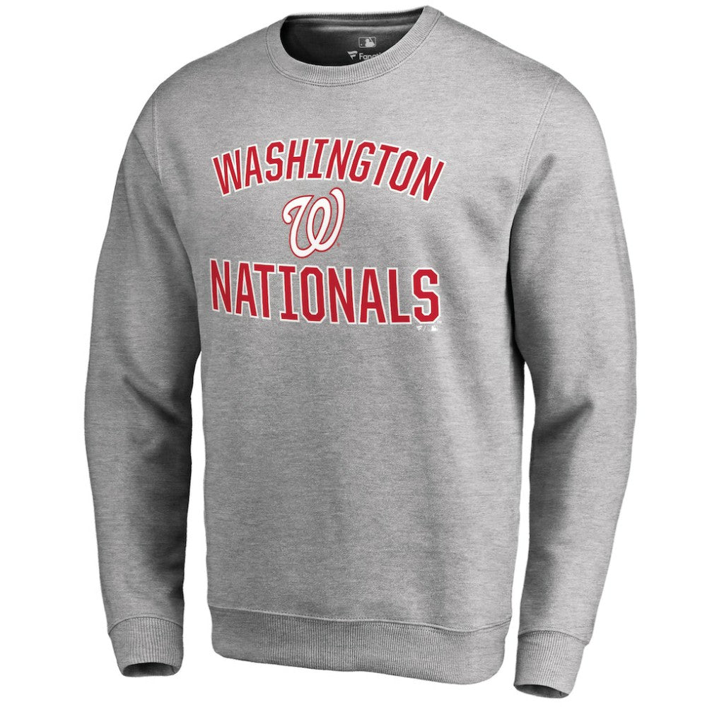 Ash Washington Nationals Victory Arch Pullover Sweatshirt
