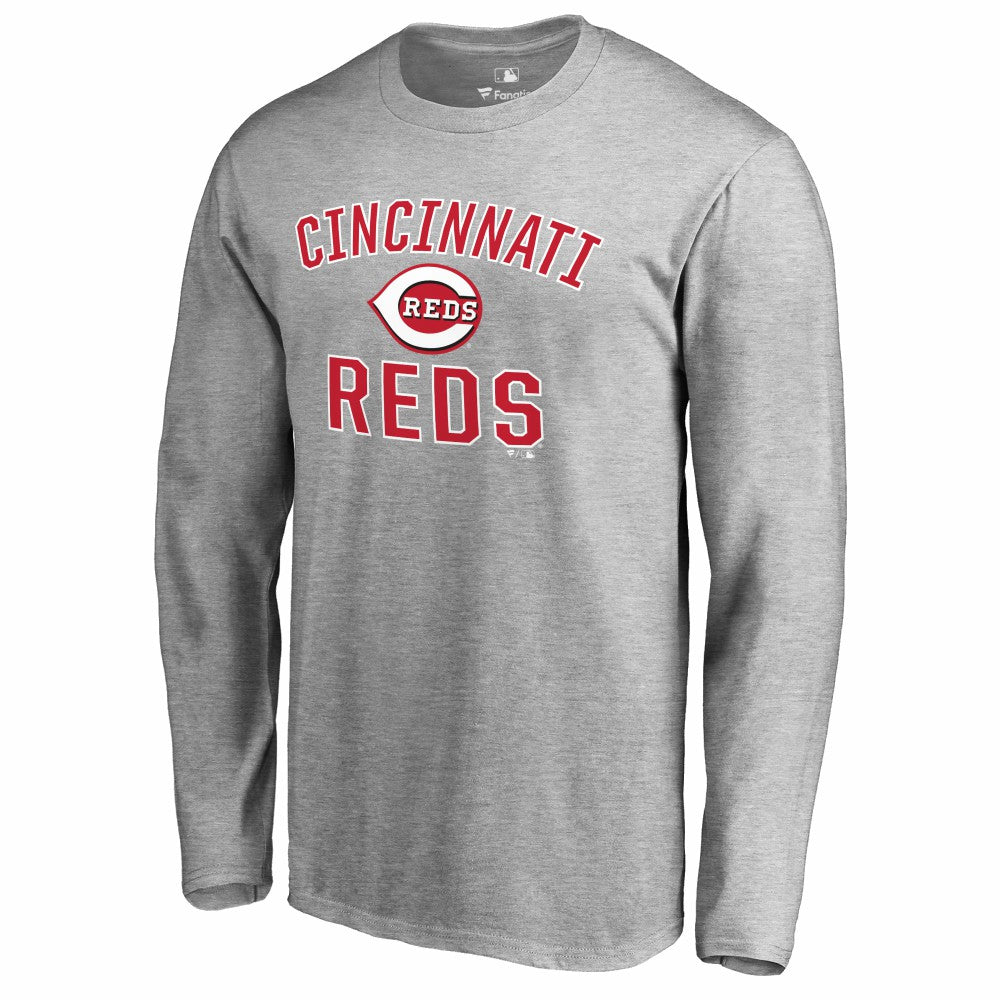 Ash Cincinnati Reds Victory Arch Long Sleeve T-Shirt