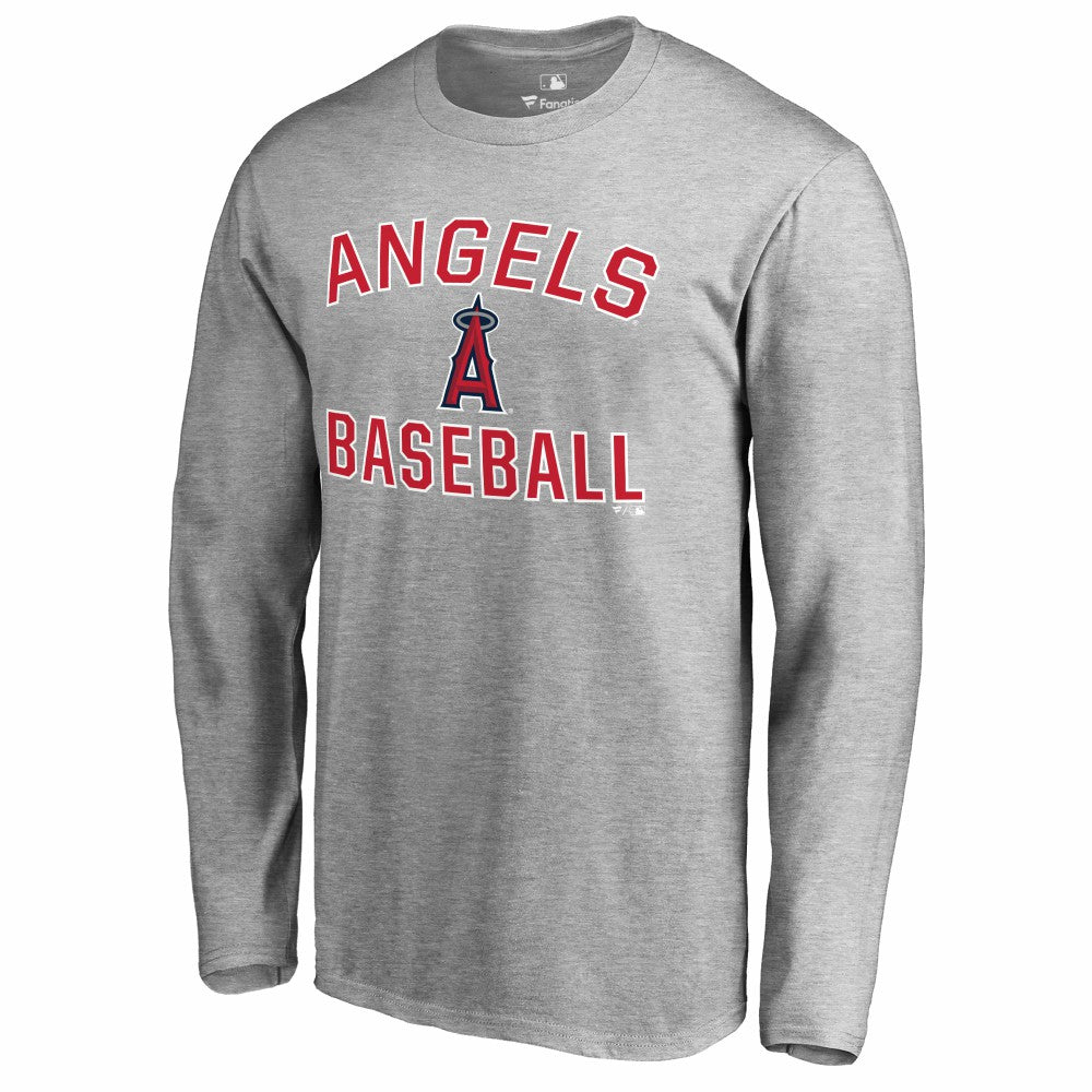 Ash Los Angeles Angels Victory Arch Long Sleeve T-Shirt