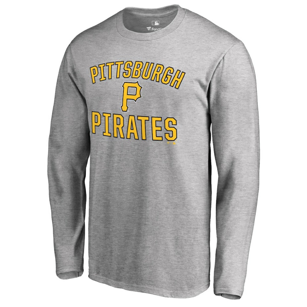 Ash Pittsburgh Pirates Victory Arch Long Sleeve T-Shirt
