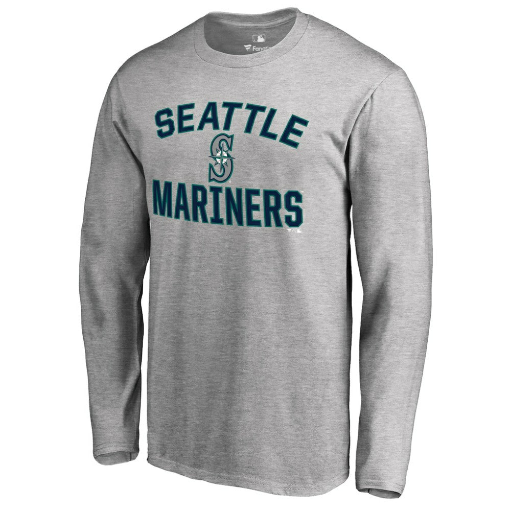 Ash Seattle Mariners Victory Arch Long Sleeve T-Shirt