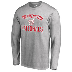 Ash Washington Nationals Victory Arch 2 Long Sleeve T-Shirt