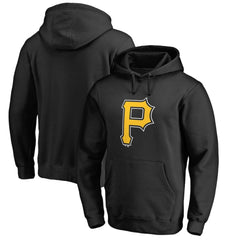 Black Pittsburgh Pirates Official Logo Fitted Pullover Hoodie
