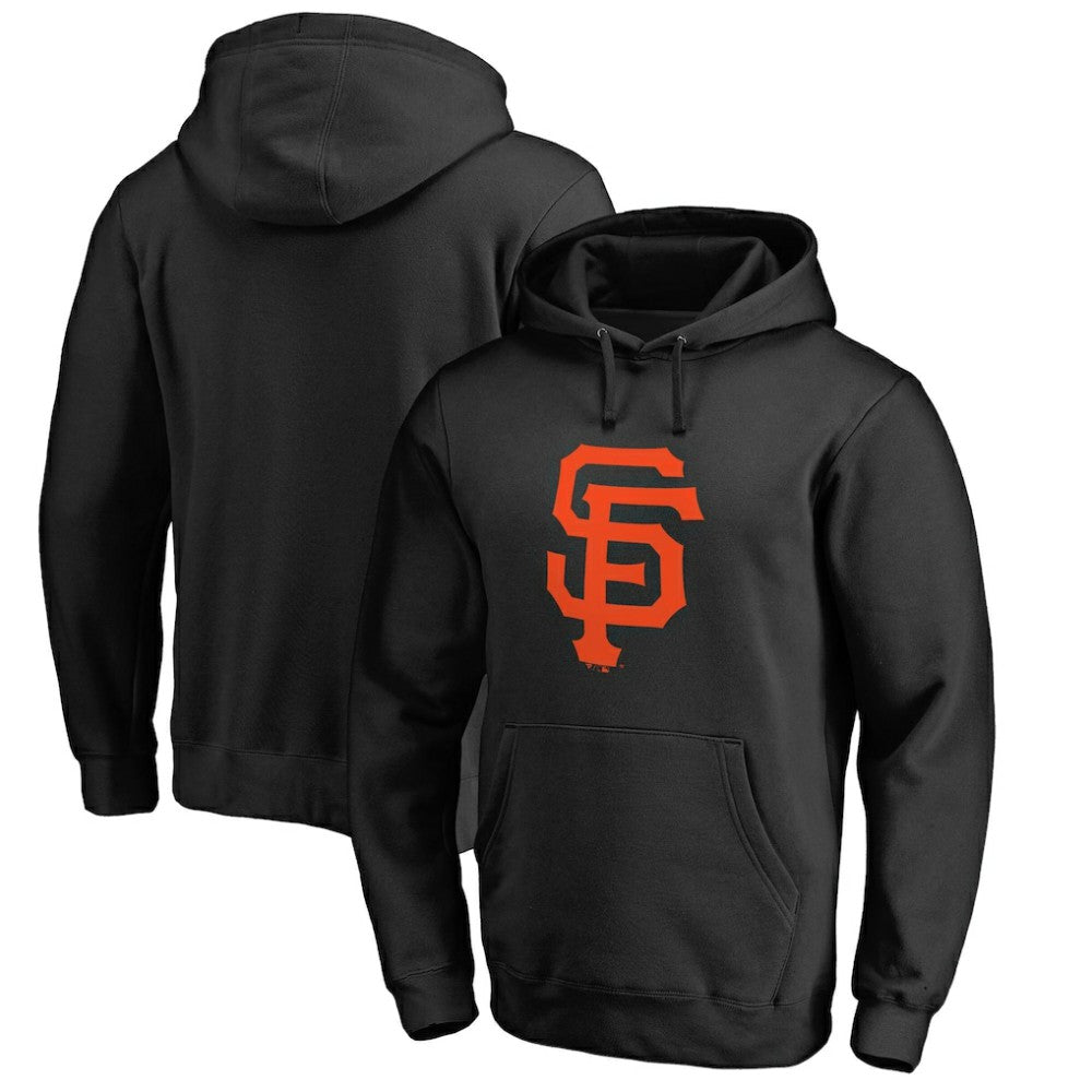 Black San Francisco Giants Official Logo Fitted Pullover Hoodie
