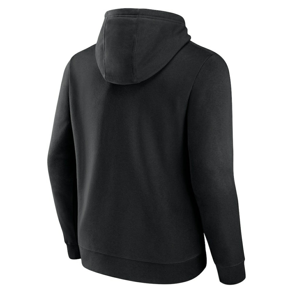 Black Cincinnati Reds Official Logo Fitted Pullover Hoodie