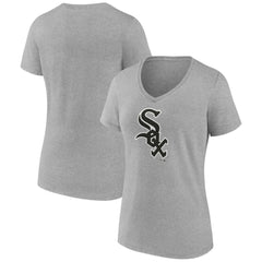 Ash Chicago White Sox Women's Secondary Color Primary Logo T-Shirt