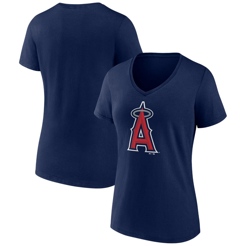 Navy Los Angeles Angels Women's Secondary Color Primary Logo T-Shirt