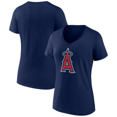 Navy Los Angeles Angels Women's Secondary Color Primary Logo T-Shirt