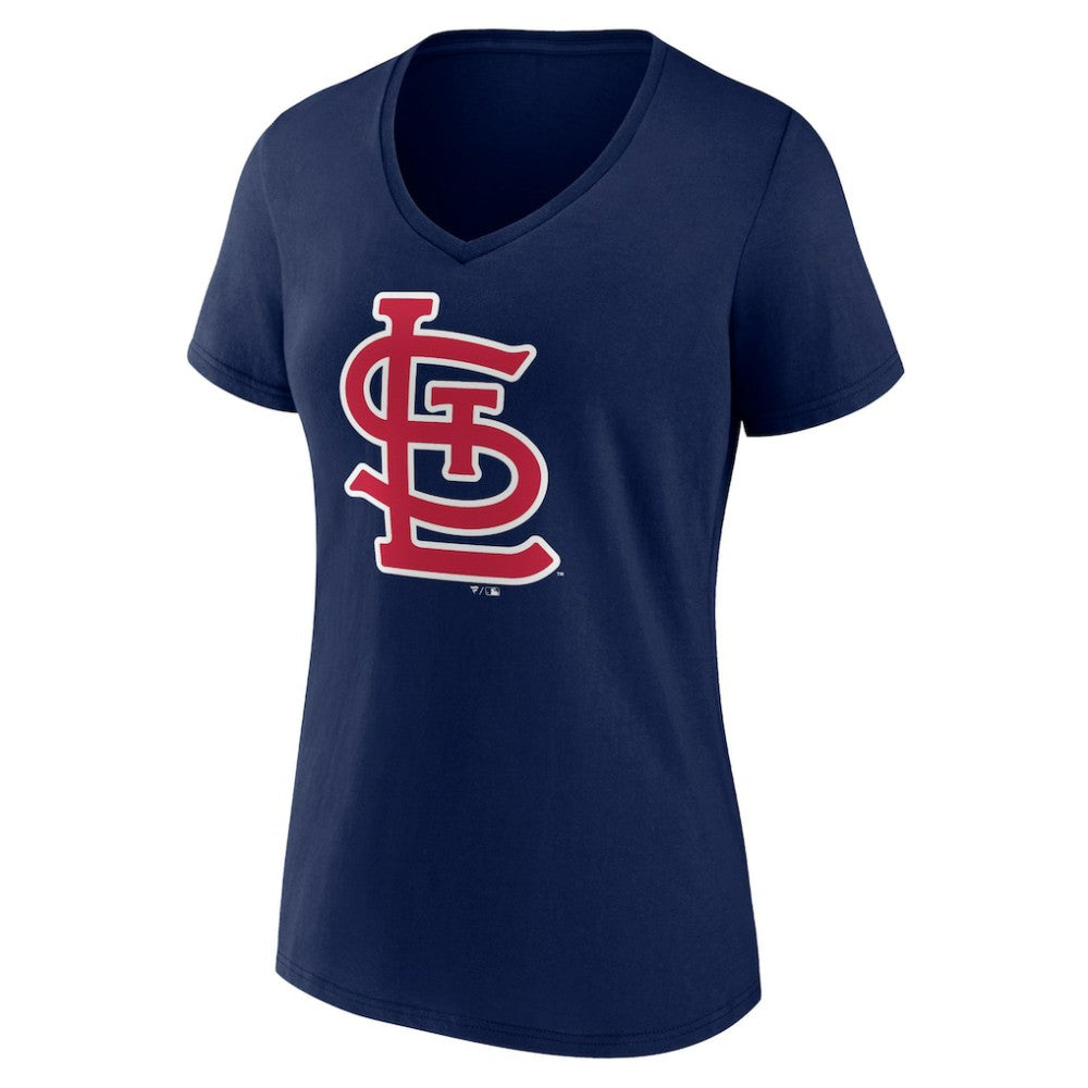 Navy St. Louis Cardinals Women's Secondary Color Primary Logo T-Shirt