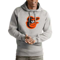 Heathered Gray Baltimore Orioles Antigua Victory Pullover Hoodie