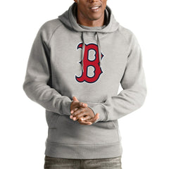 Heathered Gray Boston Red Sox Antigua Victory Pullover Hoodie