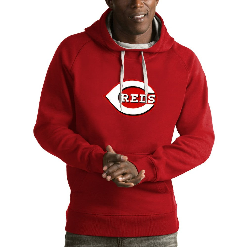 Red Cincinnati Reds Antigua Victory Pullover Hoodie