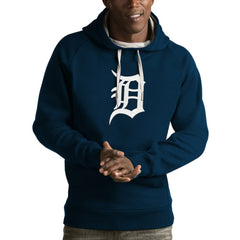 Navy Detroit Tigers Antigua Victory Pullover Hoodie