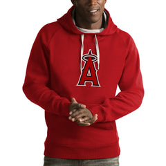 Red Los Angeles Angels Antigua Victory Pullover Hoodie