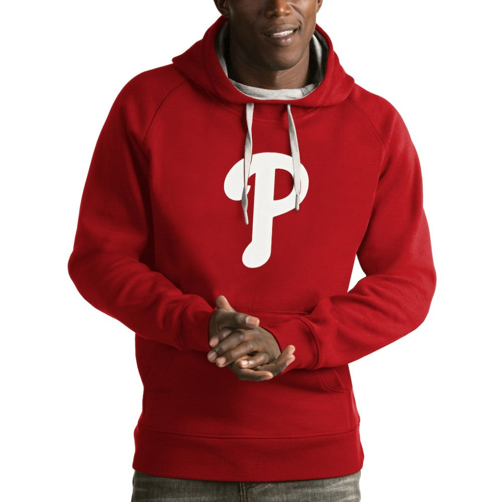 Red Philadelphia Phillies Antigua Victory Pullover Hoodie