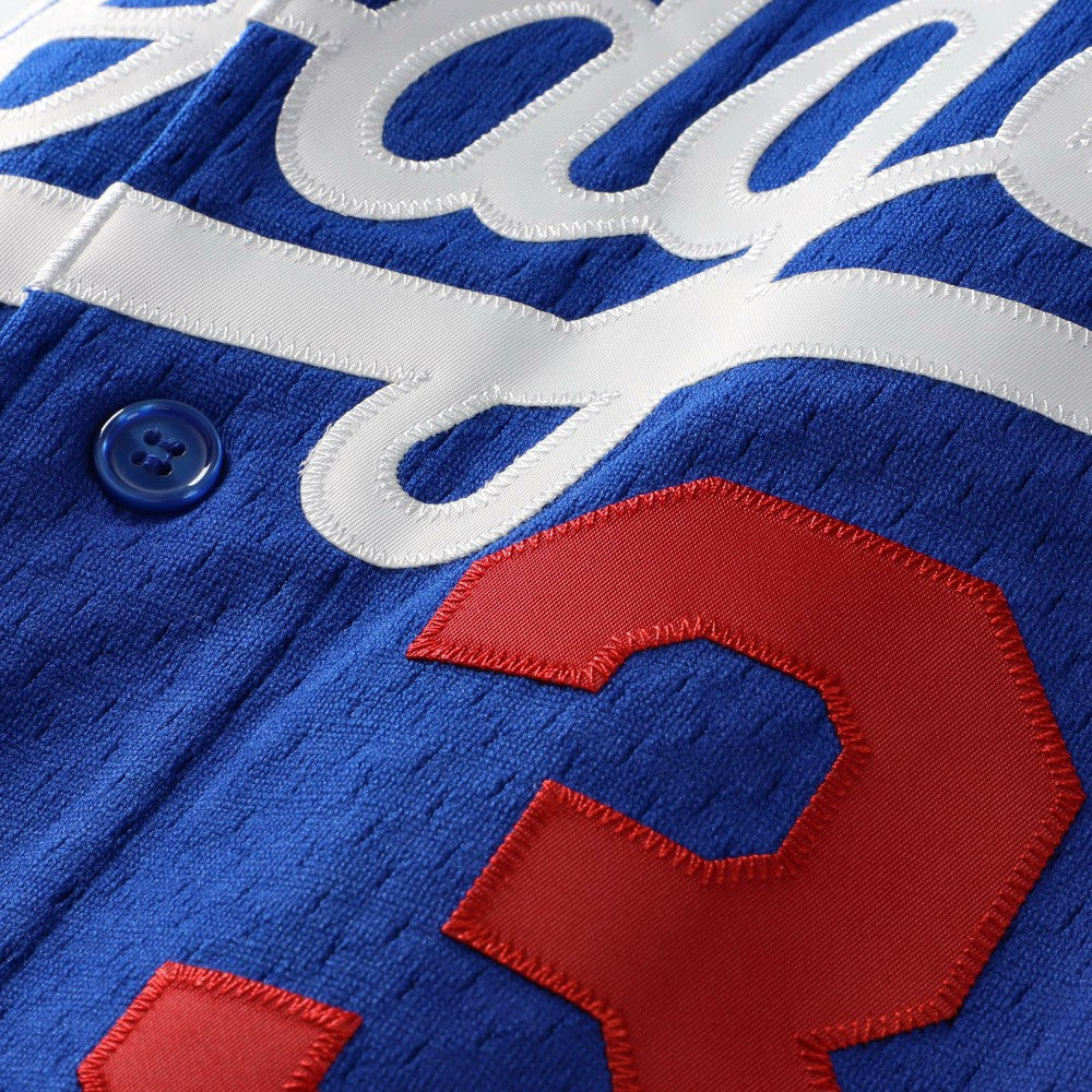 Royal Mike Piazza Los Angeles Dodgers Mitchell & Ness Cooperstown Collection Mesh Batting Practice Button-Up Jersey