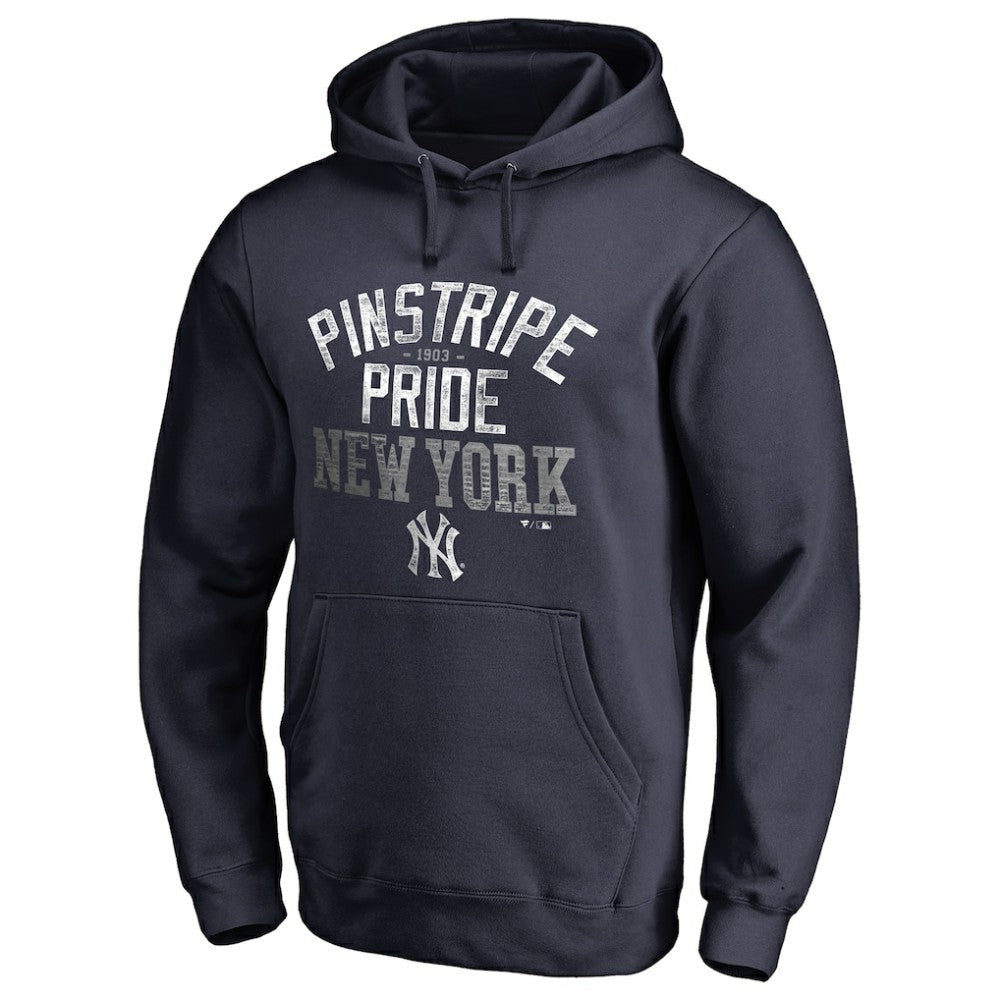 Navy New York Yankees Hometown Collection Pinstripe Pride Pullover Hoodie