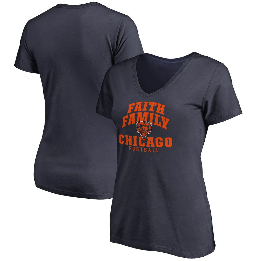 Women's Faith Family T-Shirt - Chicago Bears T-shirts