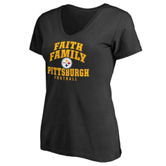 Women's Faith Family T-Shirt - Pittsburgh Steelers T-shirts