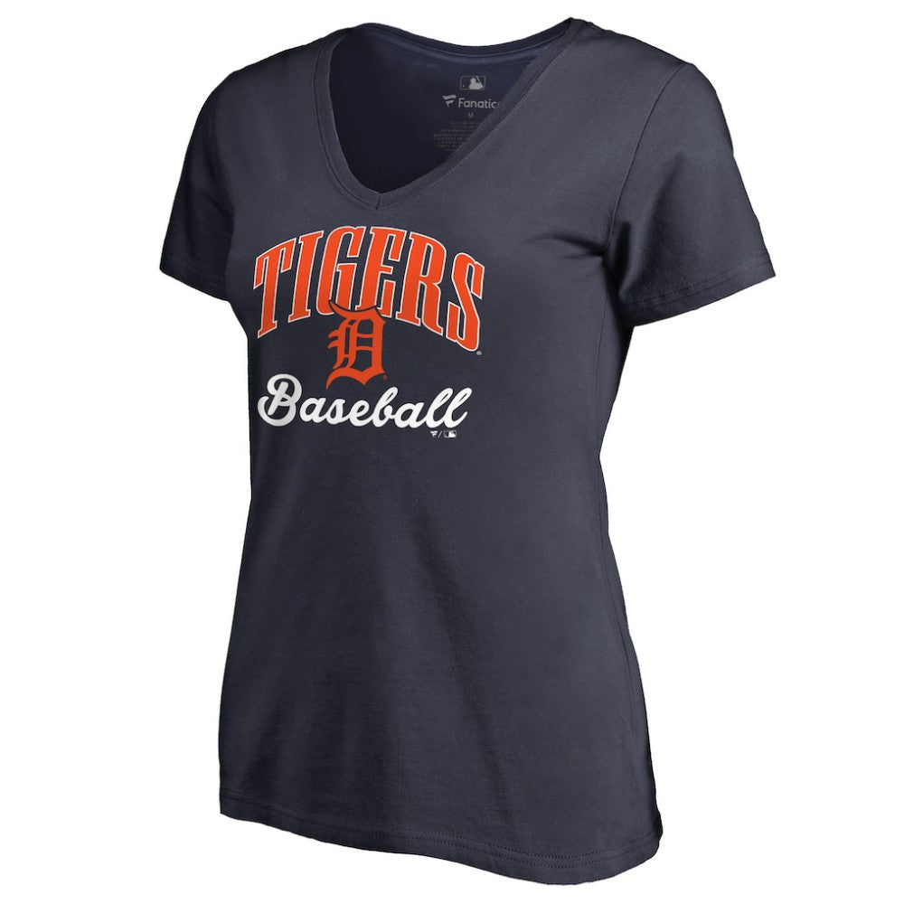 Navy Detroit Tigers Women's Victory Script T-Shirt