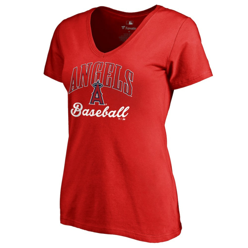 Red Los Angeles Angels Women's Victory Script T-Shirt