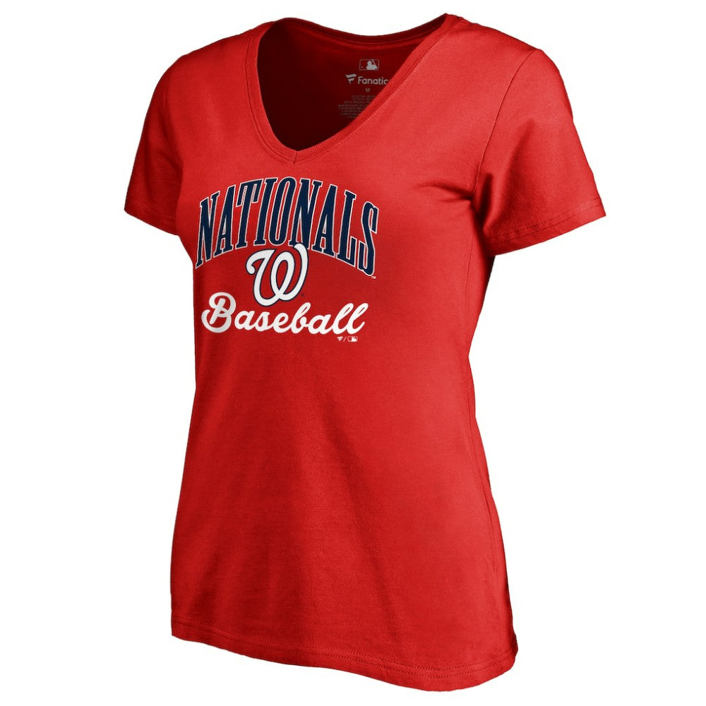 Red Washington Nationals Women's Victory Script T-Shirt